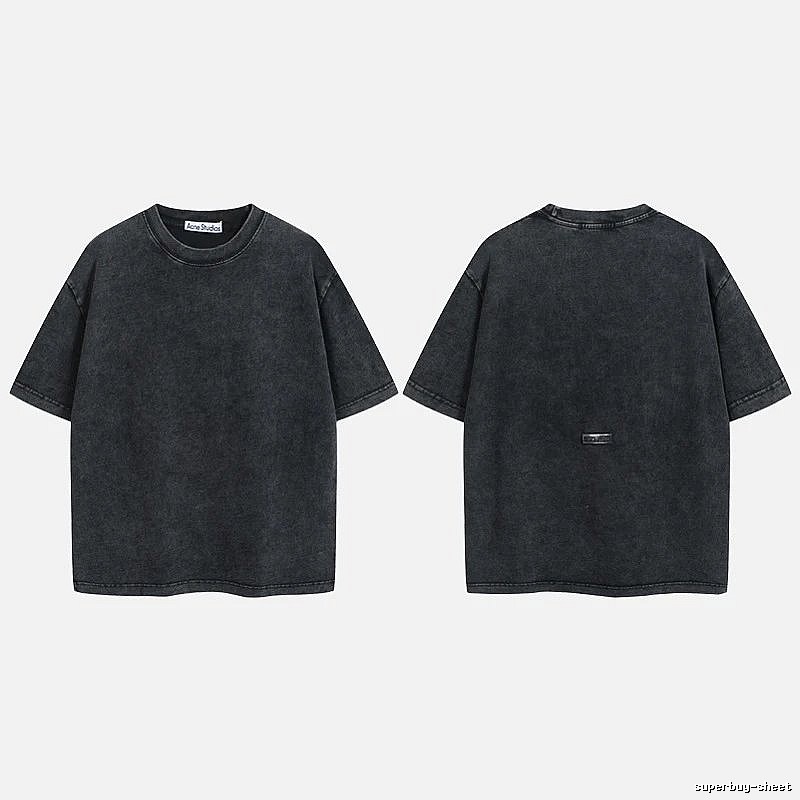 Acne Studios 2090-80 Black Style Ac908040 Stockholm Logo T-Shirt Modern Fit