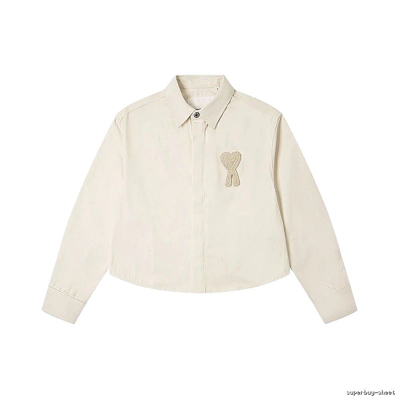AMI embroidered love style white shirt