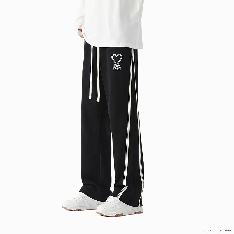 AMI fleece-lined warm black sweatpants