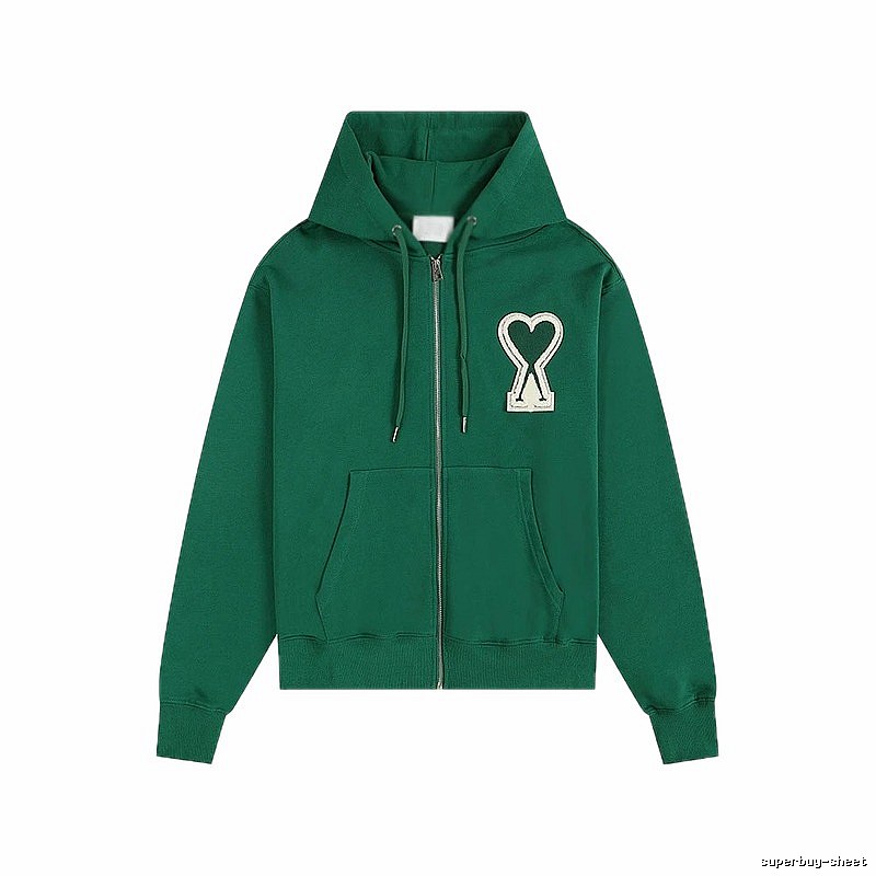 AMI Love Series Green Hoodie