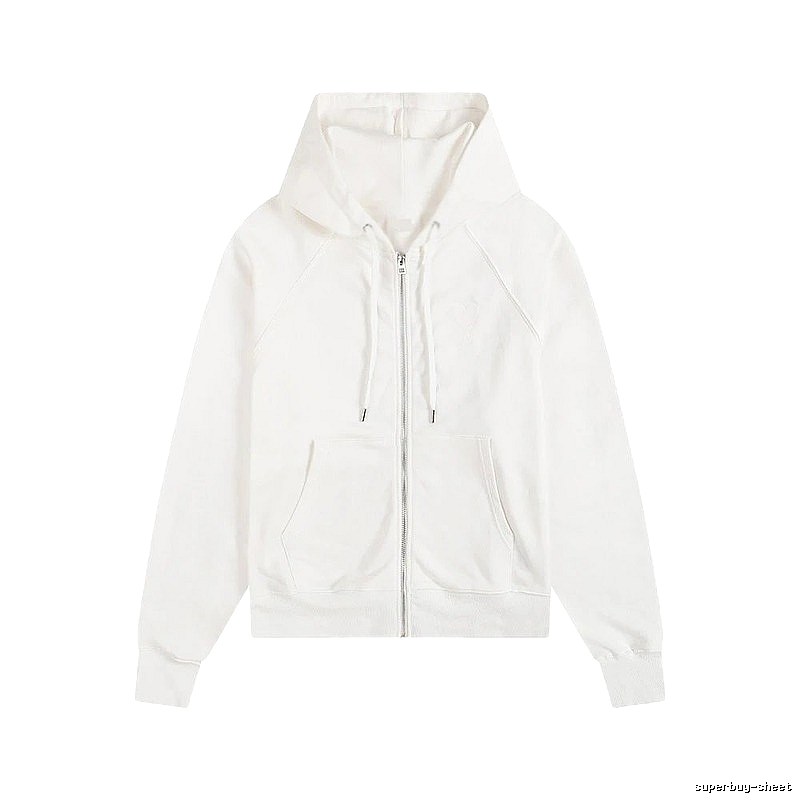 AMI simple style white hoodie