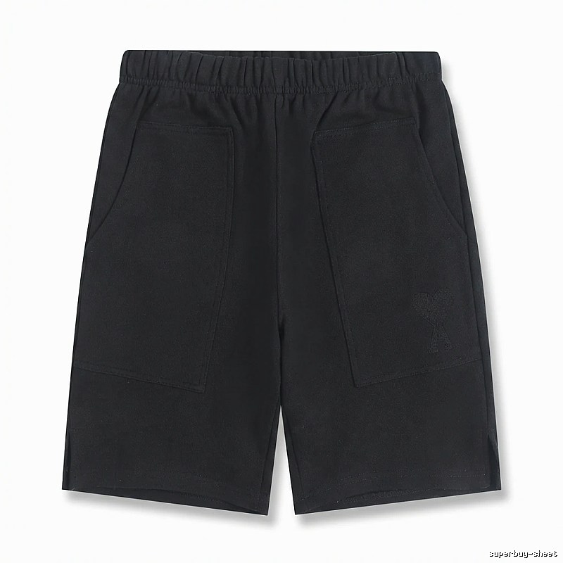 AMI Workwear Style Black Shorts