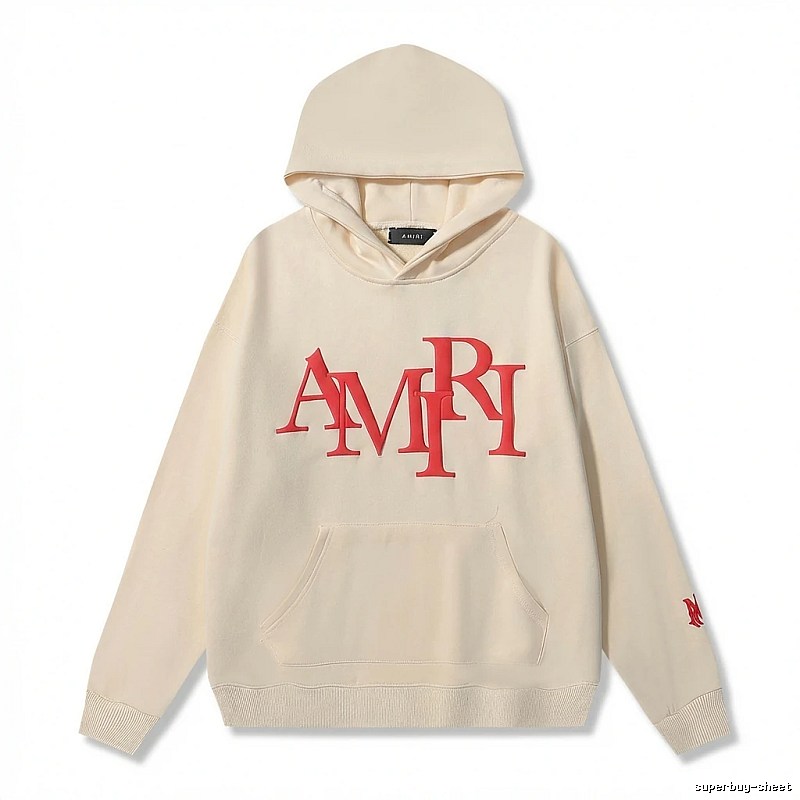 AMIRI Letter Style Beige Sweatshirt