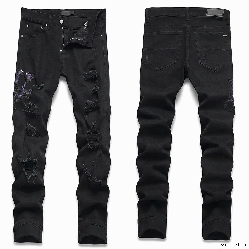 AMIRI Ripped Trendy Black Pants