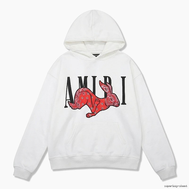 AMIRI White Sweatshirt with Rabbit Print