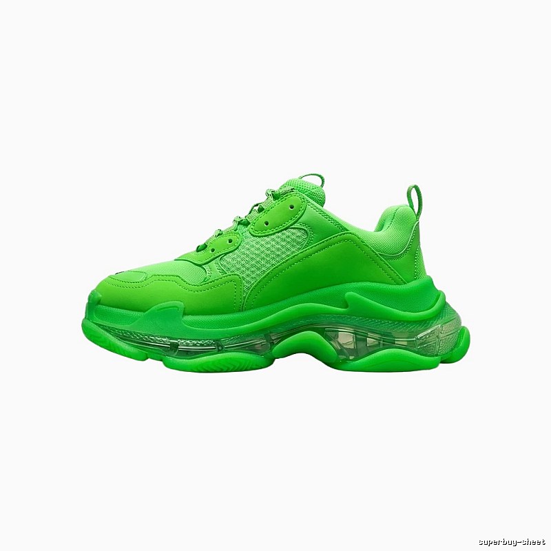 Balenciaga fluorescent green Triple S sneakers