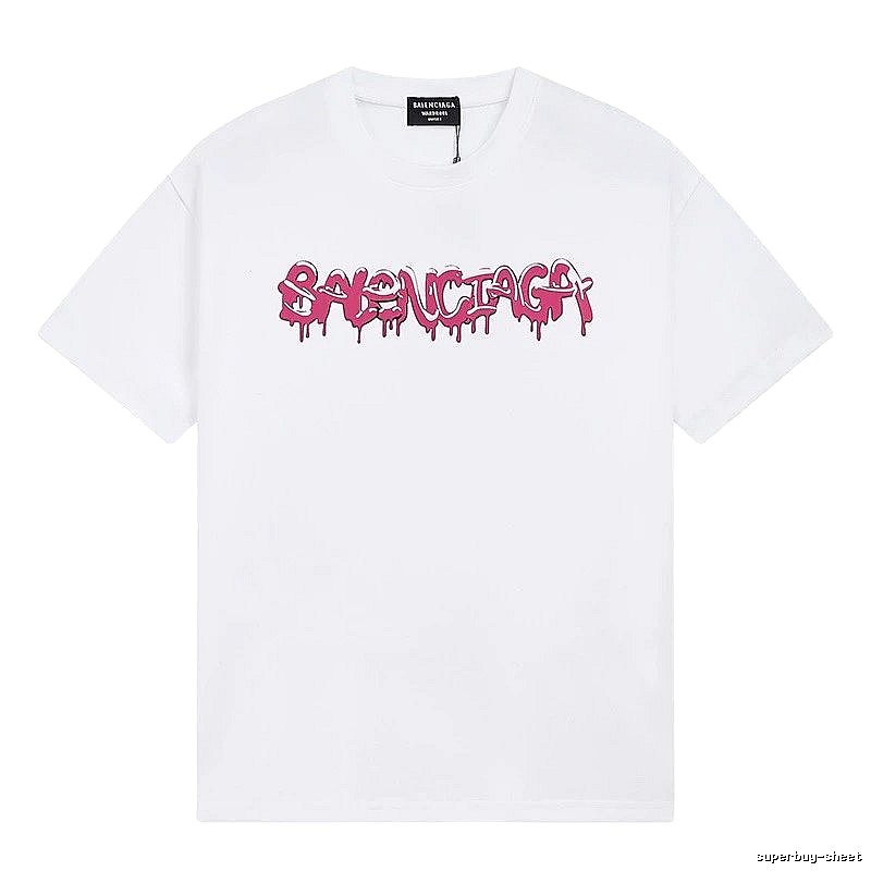 Balenciaga graffiti-style white T-shirt