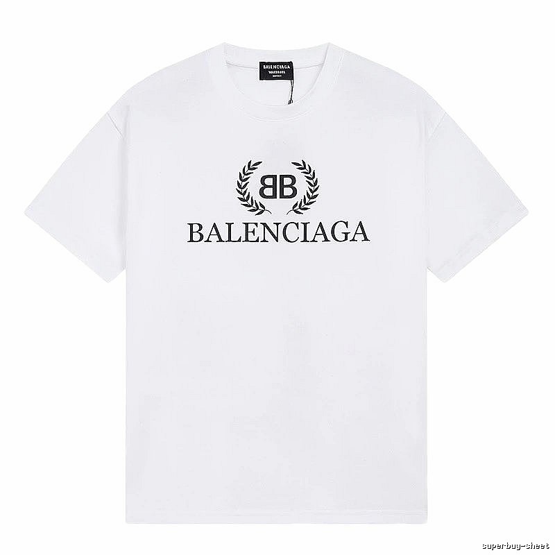 Balenciaga Printed Simple White T-shirt