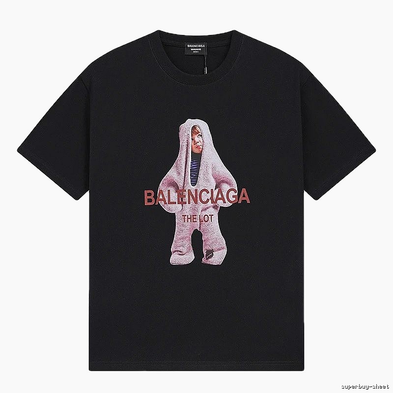 Balenciaga's childlike black T-shirt.