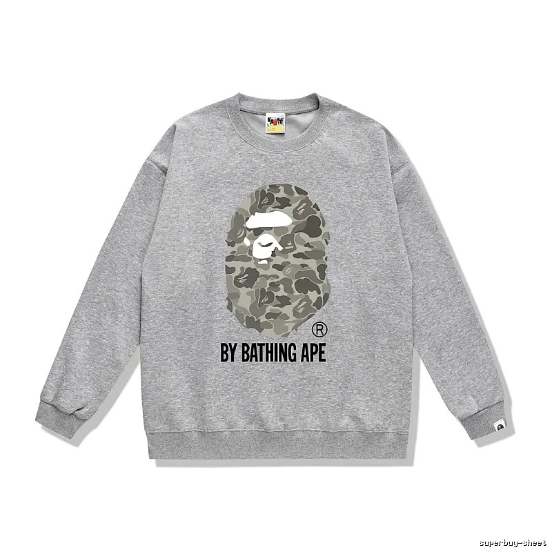 Bape camouflage-style grey sweatshirt