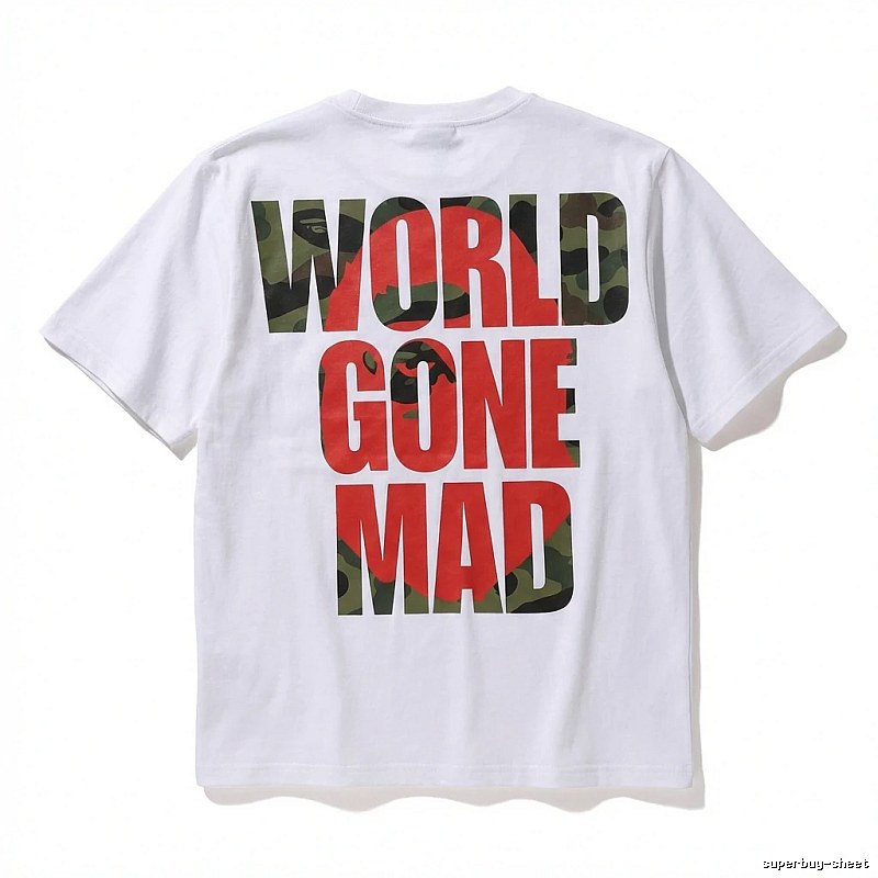 Bape camouflage style white T-shirt