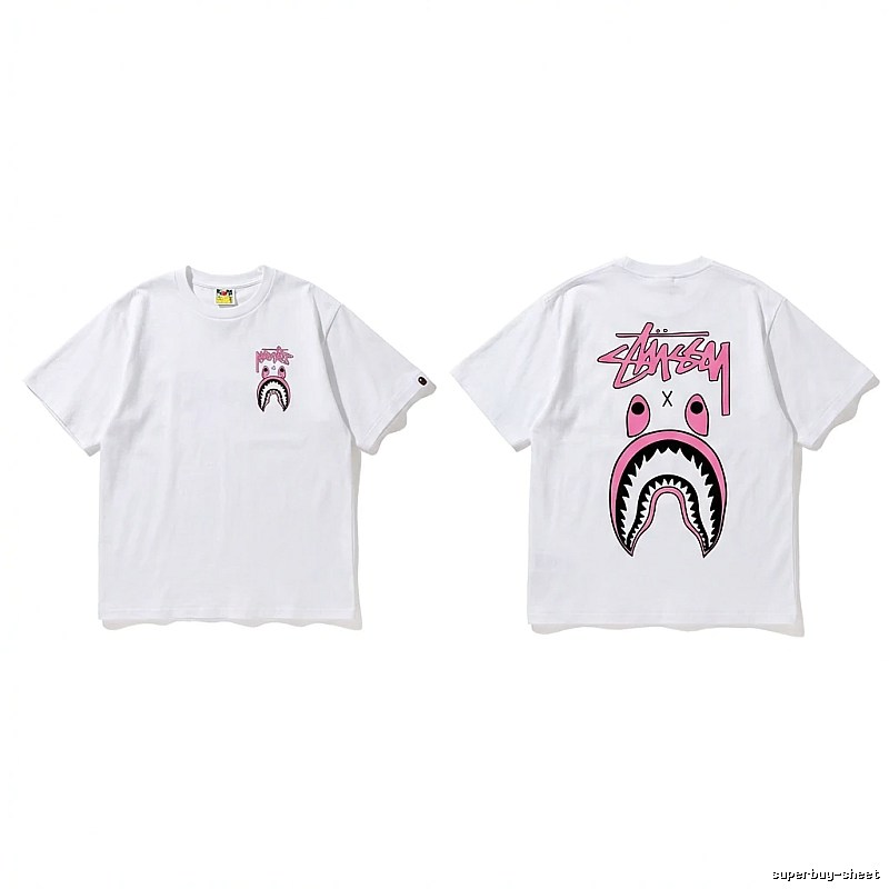 Bape Shark Co-branded White T-shirt