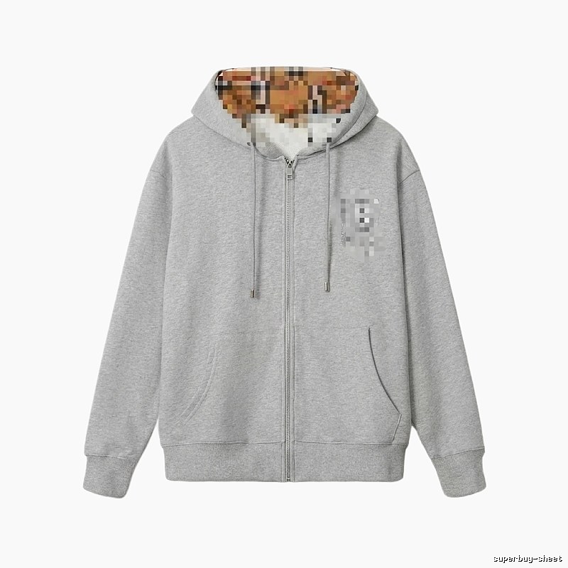 Burberry checkered casual grey hoodie