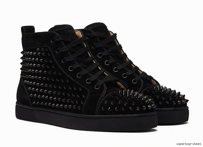 Christian Louboutin Rivet Punk Style Black Shoes