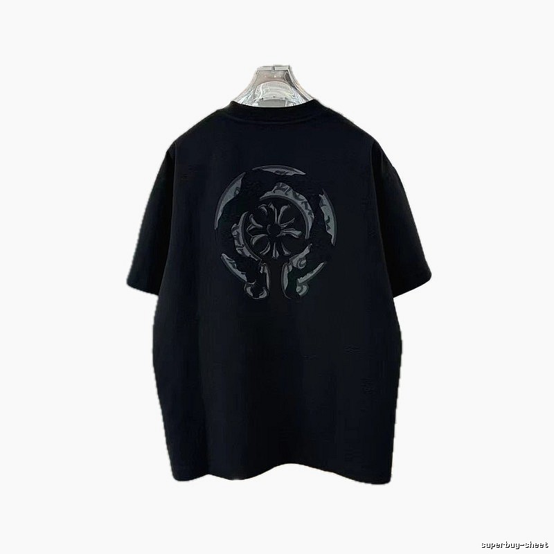 Chrome Hearts Circular Relief Street Style Black Short-sleeve T-shirt