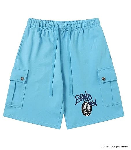 Chrome Hearts Trendy Cool Style Light Blue Shorts