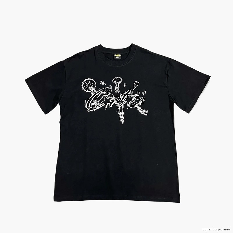 Corteiz Graffiti Style Black T-shirt