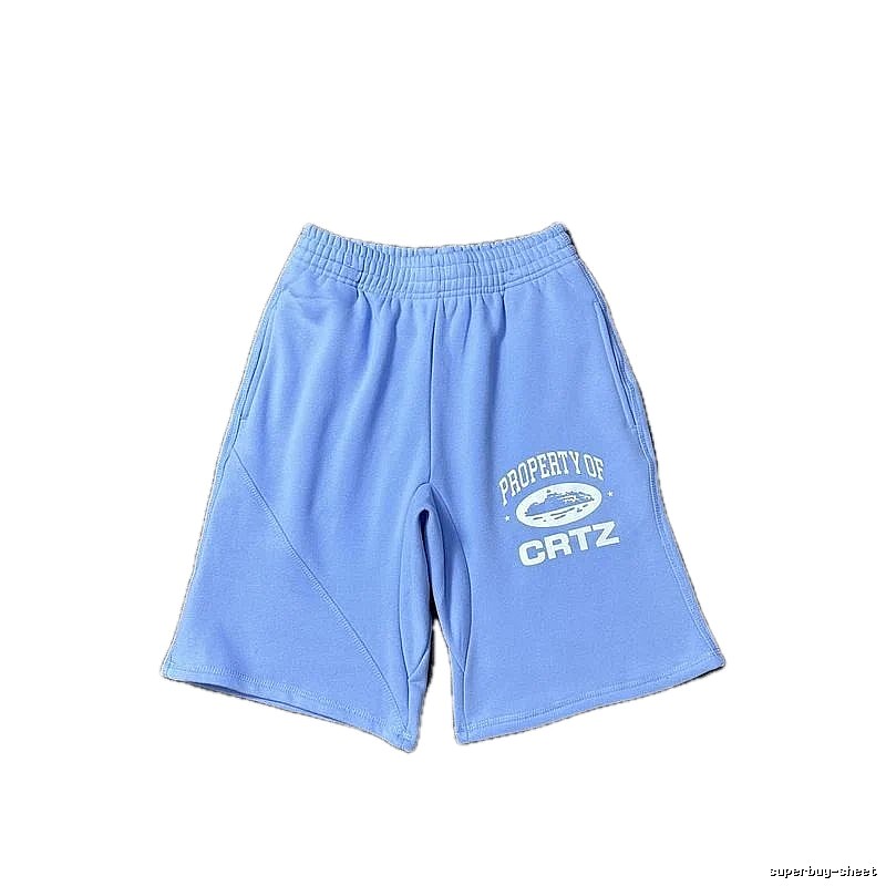 Corteiz sporty light blue shorts
