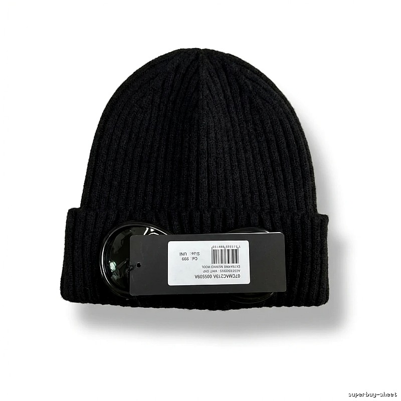 C.P. Simple Black Knitted Hat