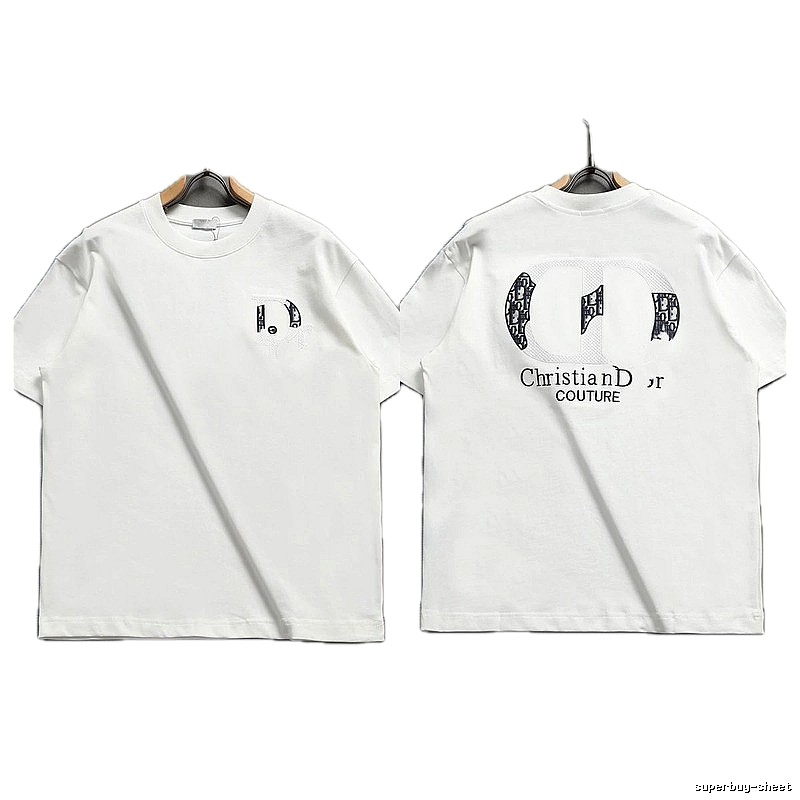 Dior Couture Monogram-style White Short-sleeve T-shirt