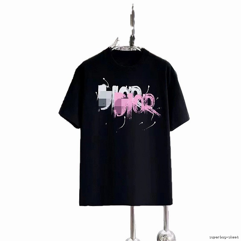 Dior Graffiti Trend Black Short-sleeve T-shirt