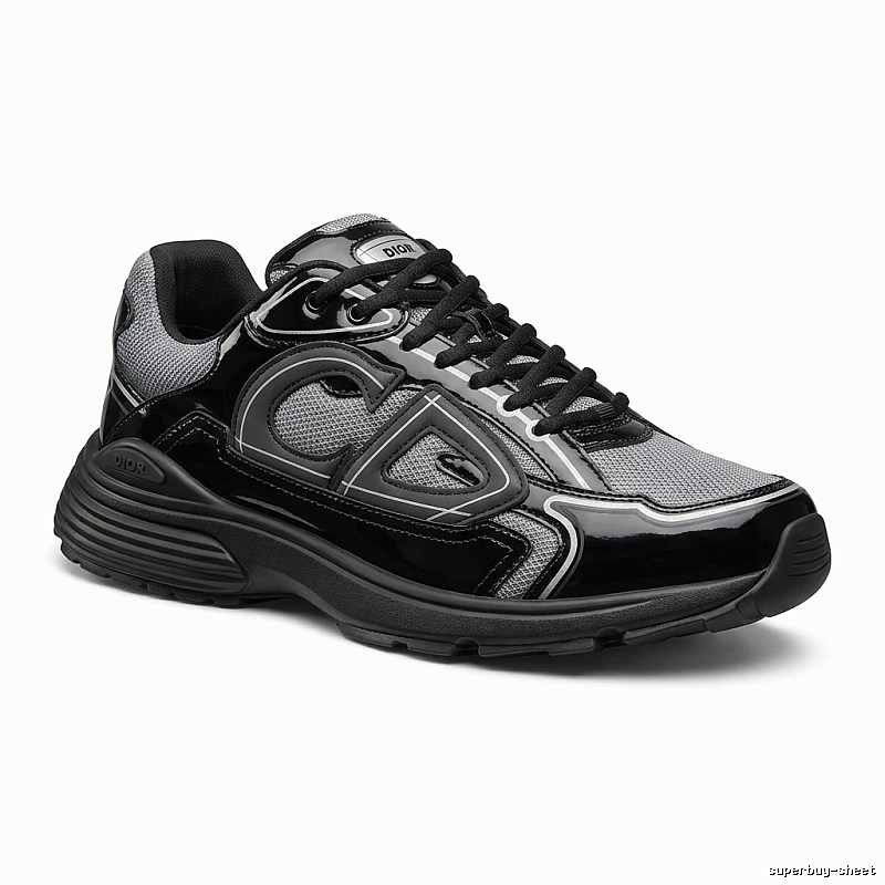 Dior retro-style black and grey sports shoes