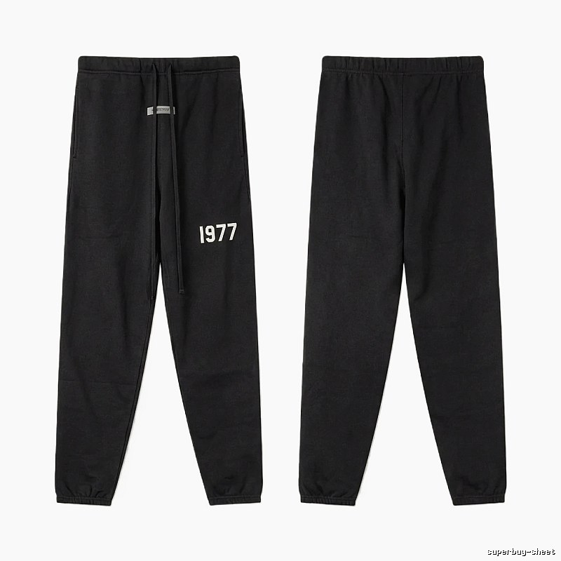 ESSENTIALS 1977 Minimalist Style Black Pants