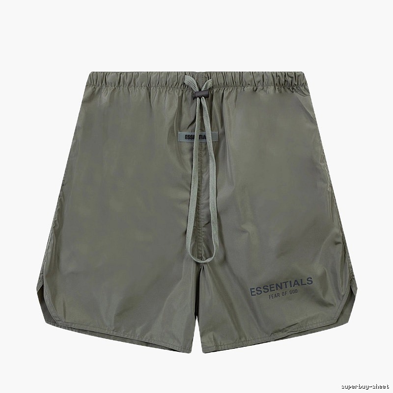 ESSENTIALS casual style military green shorts