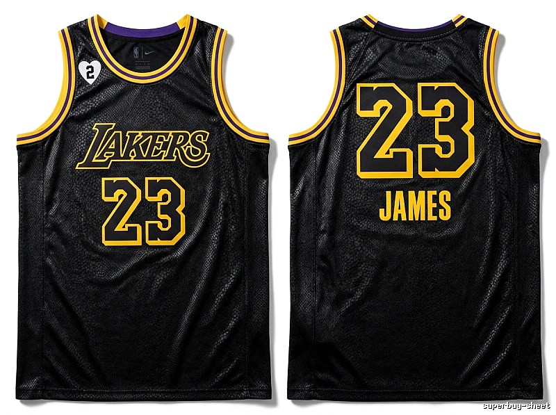 Lakers LBJ retro-style black jersey