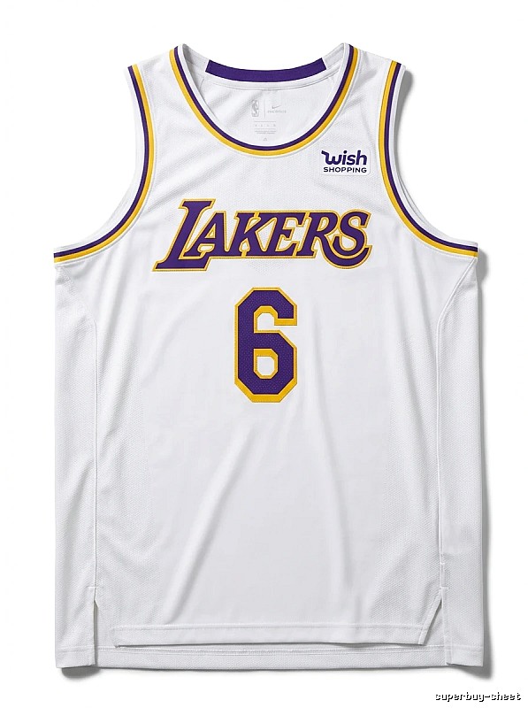 LBJ Lakers No. 6 white jersey