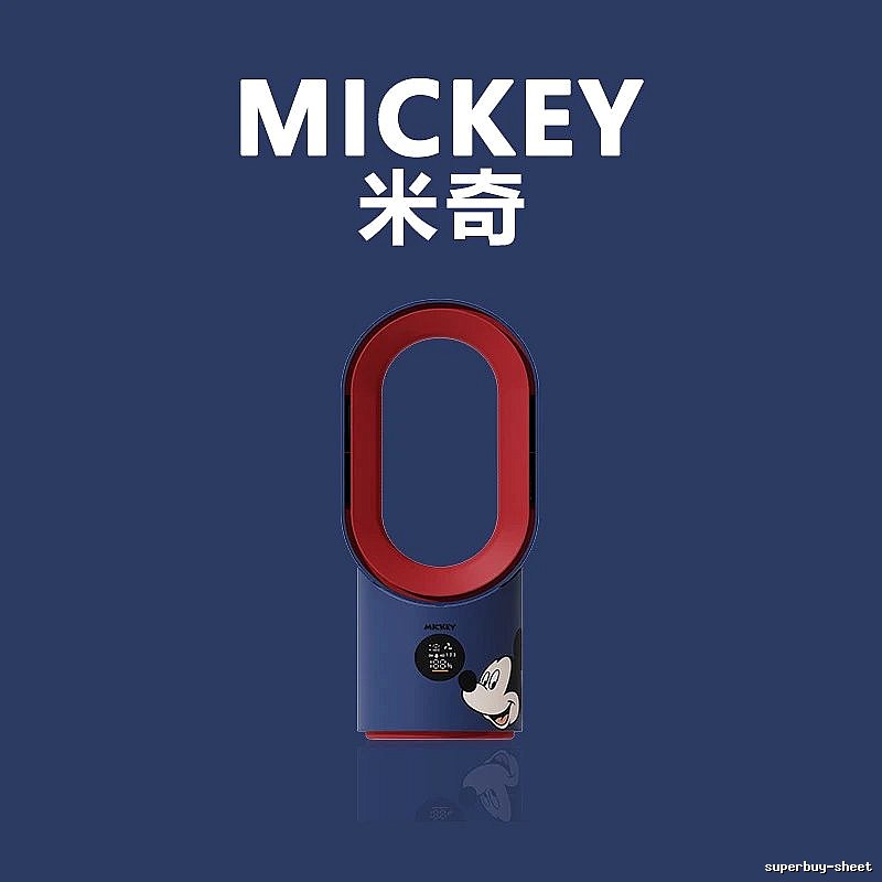 Lotso Desk Cooling Misting Bladeless Fan Mickey Character Misting Bladeless Smart Control Oscillation Digital Display Long Runtime Two Mist Levels