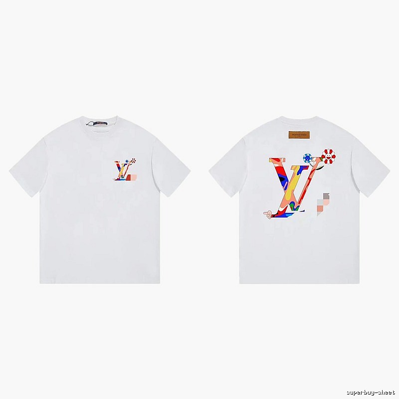 Louis Vuitton Sunflower Trendy White Short-sleeve T-shirt