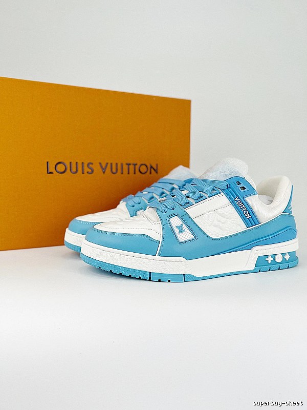 Louis Vuitton Turquoise Low-top Sneaker with Turquoise White Low-top on Detail