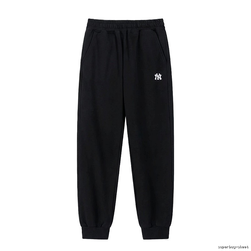 MLB large logo casual style black pants