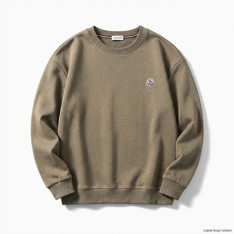 Moncler Crewneck Simple Style Sweatshirt (Khaki)