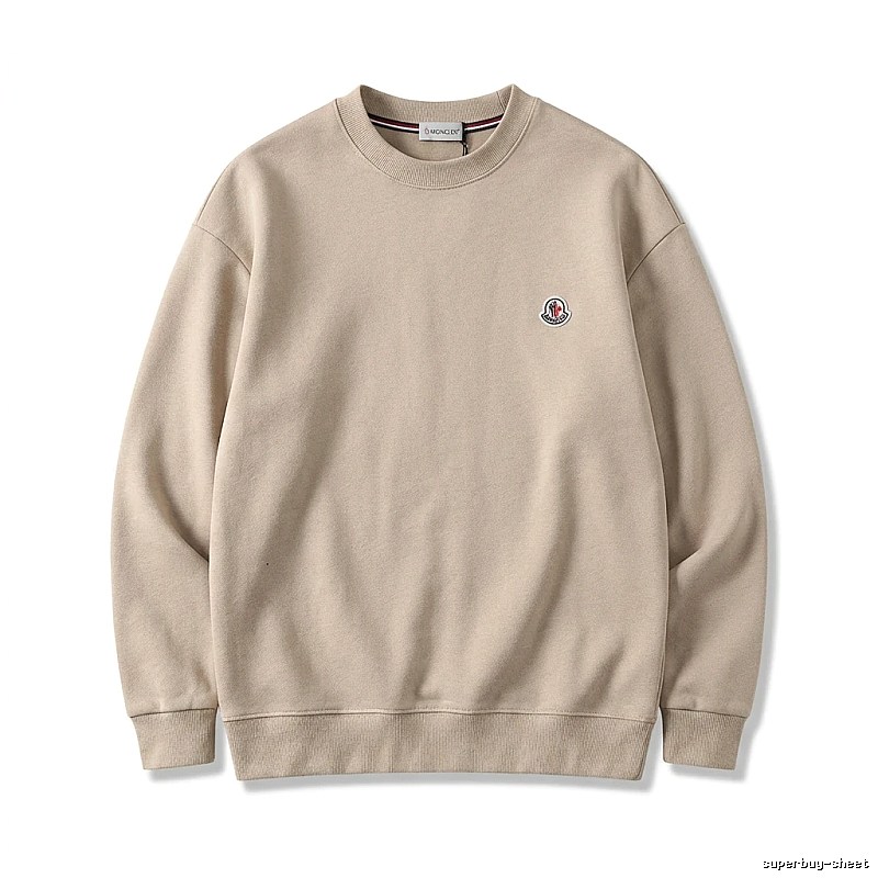 Moncler minimalist style beige sweatshirt