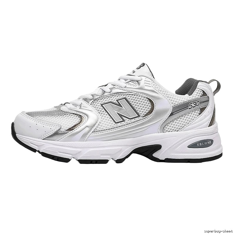 New Balance 530 retro-style white shoes
