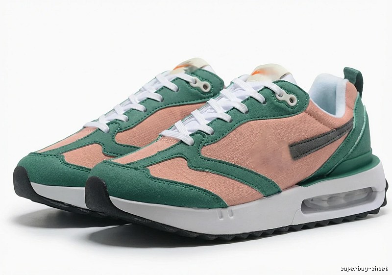 Nike retro green and pink sports shoes
