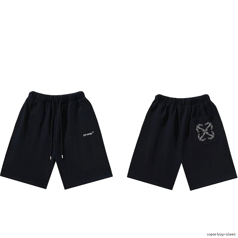Off-White trendy and cool style black shorts