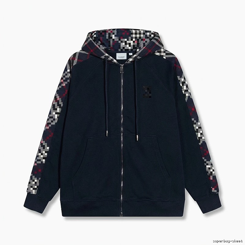 Other checkered patchwork style hoodie