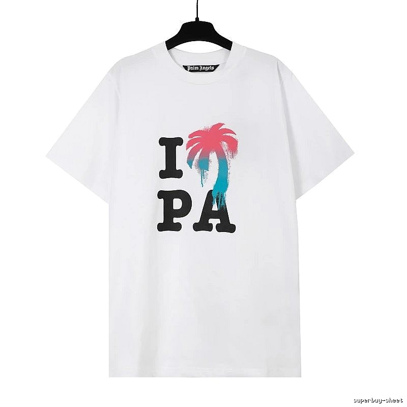 Palm Angels Weekend Logo T-shirt White Palm Tree for Weekend Wear