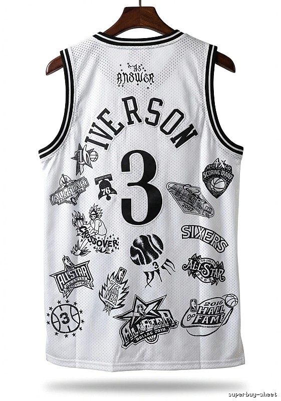 Philadelphia No. 3 Allen Iverson retro style jersey