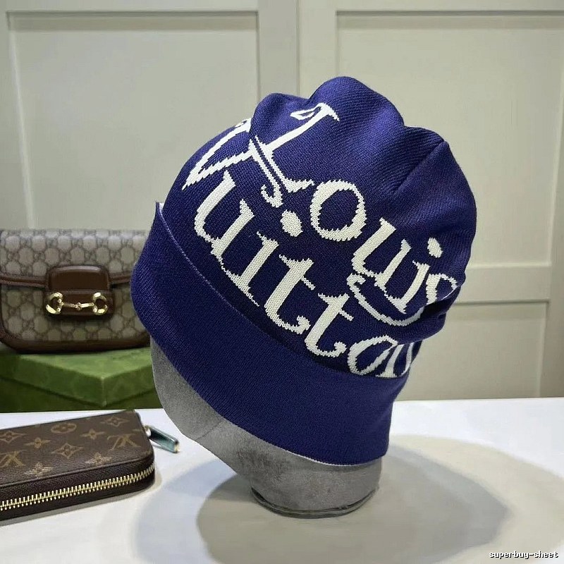 Photo Ready Looks Knit Beanie by Louis Vuitton with Ribbed Lettering