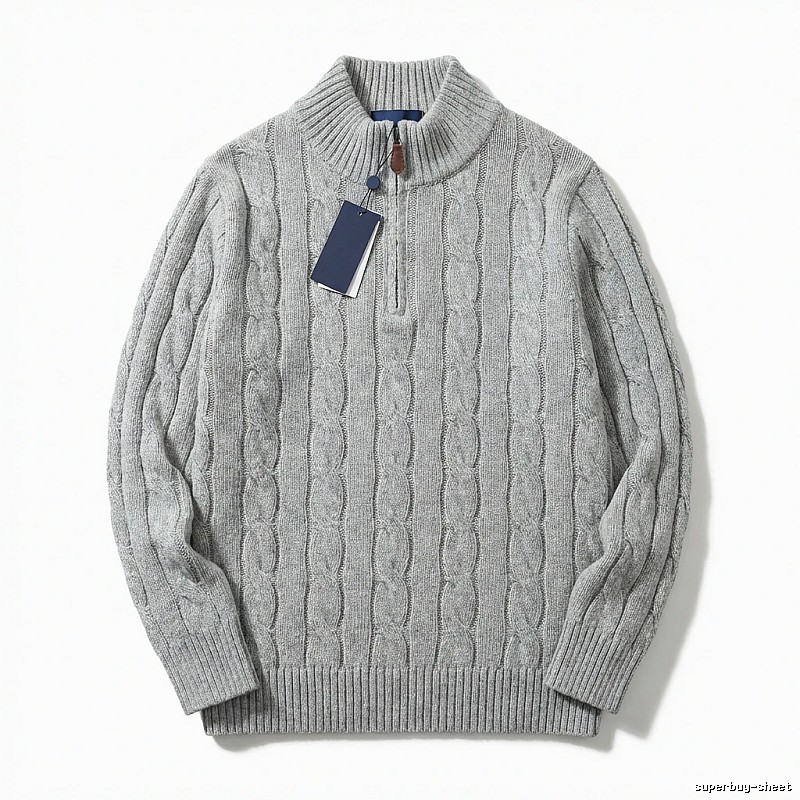 Ralph Lauren classic grey cable-knit sweater