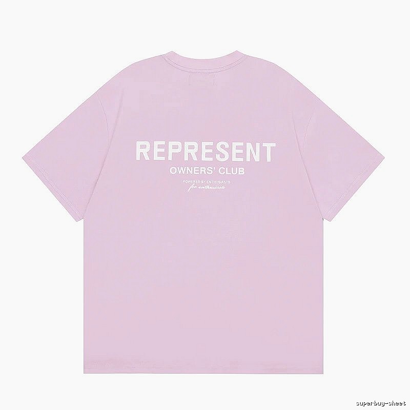 Represent Pink Style 801 Owners Club T-Shirt Relaxed Styling Logo