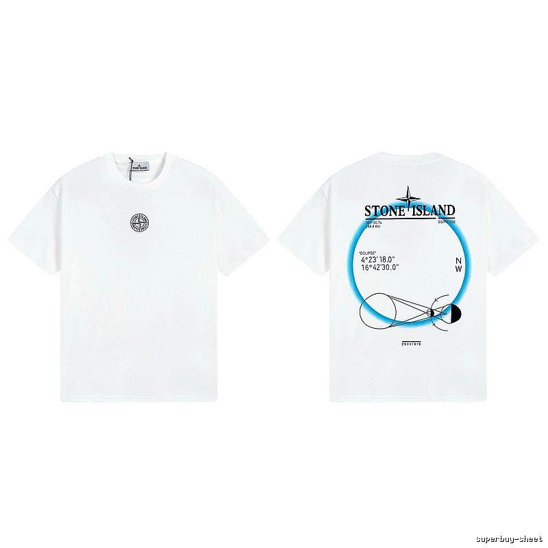 Stone Island Solar Eclipse Street Style White T-Shirt