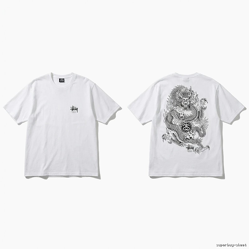 Stussy Chinese-style white T-shirt