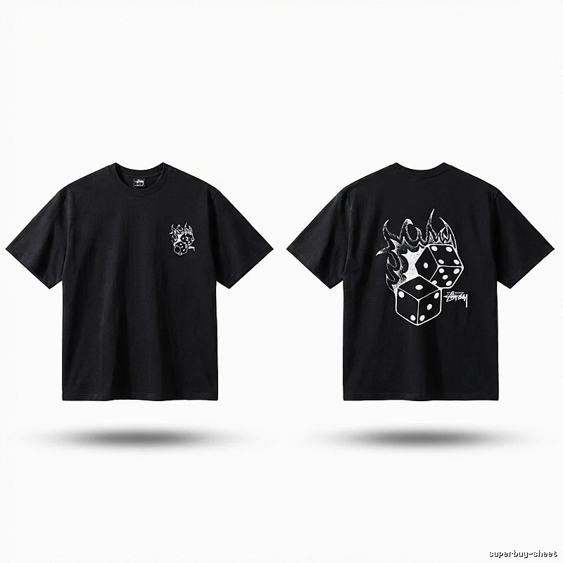 Stussy Dice Print Black T-shirt