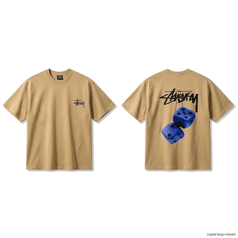 Stussy Dice Print Khaki Short-sleeve