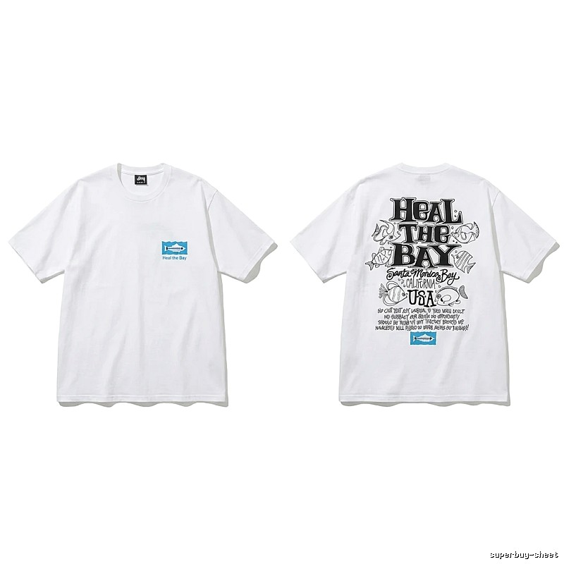 Stussy Healing Bay Collection White Short-sleeve Shirt
